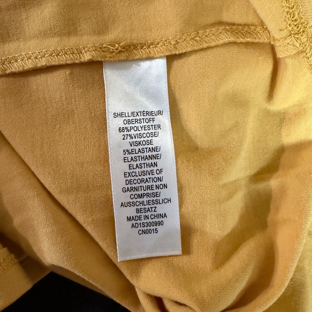 4/$20 Adrianna Papell Mustard Blouse with Embroidery - Picture 5 of 5